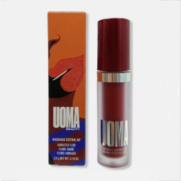 uoma beauty badass extra AF lipgloss lipstick Grace extra rare vivid sparkle NWT - Picture 3 of 10